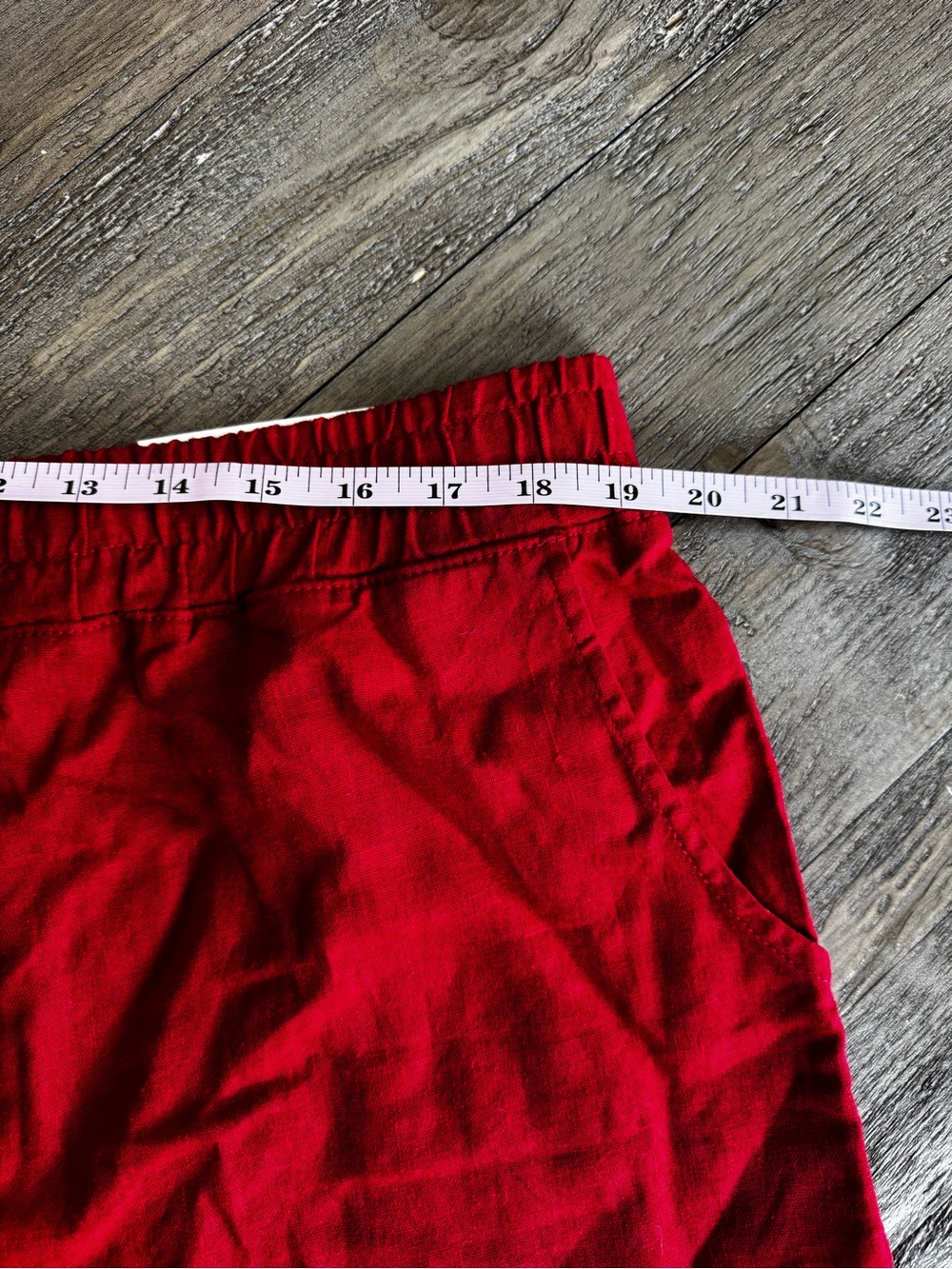 Maurices Red Linen Blend Shorts XL Mid Rise 4” Inseam NWT - Picture 5 of 6